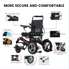 Black folding electric wheelchair.  24V / 500W 35km / h mobility scooter.  Foldable travel portable flight mobility scooter, medium-sized motorcycle