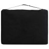 Foldable Massage Table 4 Zones Wood Black and Pink
