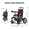 Black folding electric wheelchair.  24V / 500W 35km / h mobility scooter.  Foldable travel portable flight mobility scooter, medium-sized motorcycle