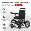 Black folding electric wheelchair.  24V / 500W 35km / h mobility scooter.  Foldable travel portable flight mobility scooter, medium-sized motorcycle