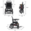 Black folding electric wheelchair.  24V / 500W 35km / h mobility scooter.  Foldable travel portable flight mobility scooter, medium-sized motorcycle